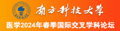 大鸡棒操我网站南方科技大学医学2024年春季国际交叉学科论坛